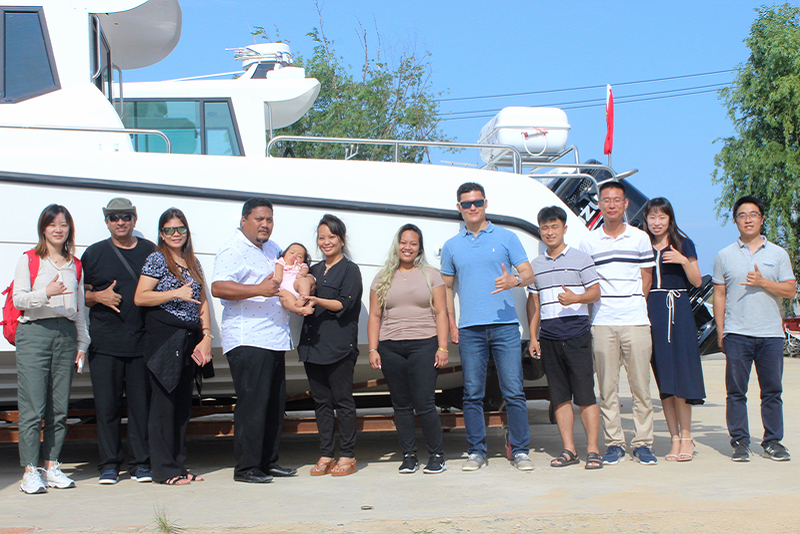 Marshall Clients Visited Qingdao Factory for Fishing Boat