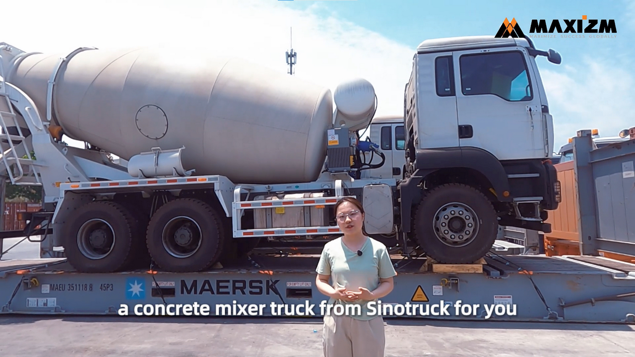 SINOTRUCK ZZ1256V384MC1 Concrete Mixer Truck Walkthrough